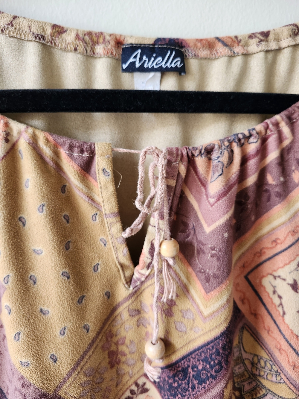 Boho Paisley Patchwork Peasant Top - Picture 5 of 9